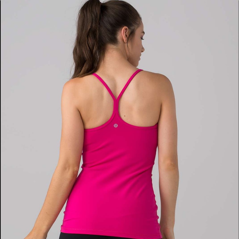Lululemon Hot Pink Power Y Racerback Tank